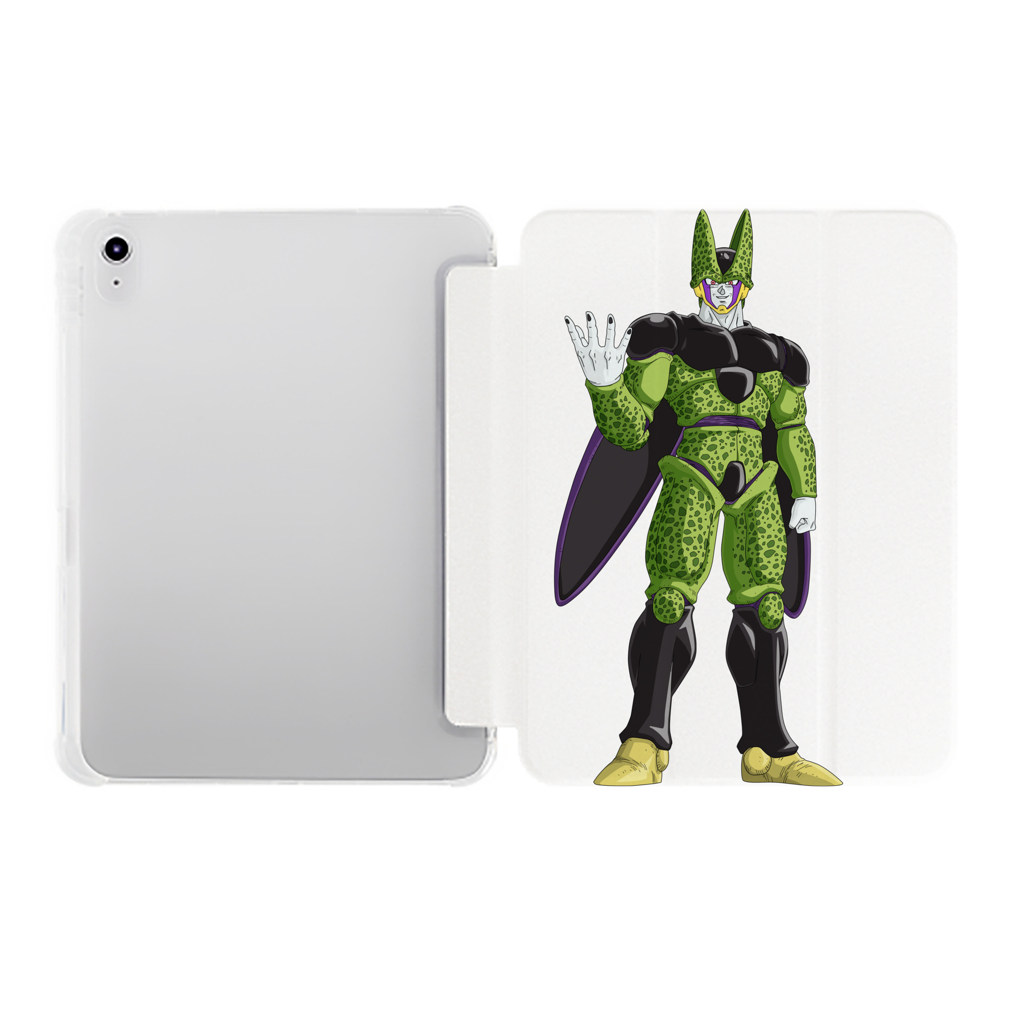 （画像用） ドラゴンボール セル DRAGON BALL Cell IPad ケース ペン収納付き 三つ折りスタンド PUレザー×シリコン 対応機種9.5/10.5/10.9インチ